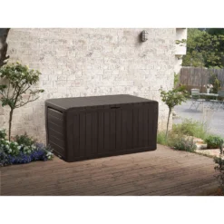 Keter Marvel Plus Outdoor Garden Storage Box 270L - Brown -Home Style Shop 12808515 1794900060806534