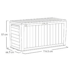 Keter Marvel Plus Outdoor Garden Storage Box 270L - Brown -Home Style Shop 12808515 2804900072272276