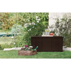 Keter Marvel Plus Outdoor Garden Storage Box 270L - Brown -Home Style Shop 12808515 7684900072042860