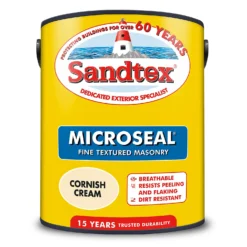 Sandtex® Textured Masonry Paint Cornish Cream - 5L 18 Sandtex® Textured Masonry Paint Cornish Cream - 5L -Home Style Shop 12809504 1494871503746435