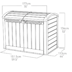Keter Store It Out Ultra Outdoor Garden Storage Shed - Beige & Brown - 2000L -Home Style Shop 12815621 9184833203934891