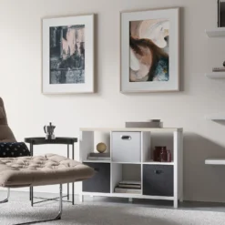 Clever Cube Fabric Insert - Woven Silver -Home Style Shop 12816126 5124929107203581