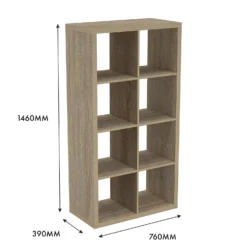 Clever Cube 4x2 Storage Unit - Oak -Home Style Shop 12816157 1065014368240330