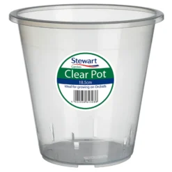 Clear Plastic Pot - 18.5cm