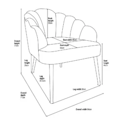 Sophia Scallop Occasional Chair - Duck Egg Blue -Home Style Shop 12834895 9755014368344934