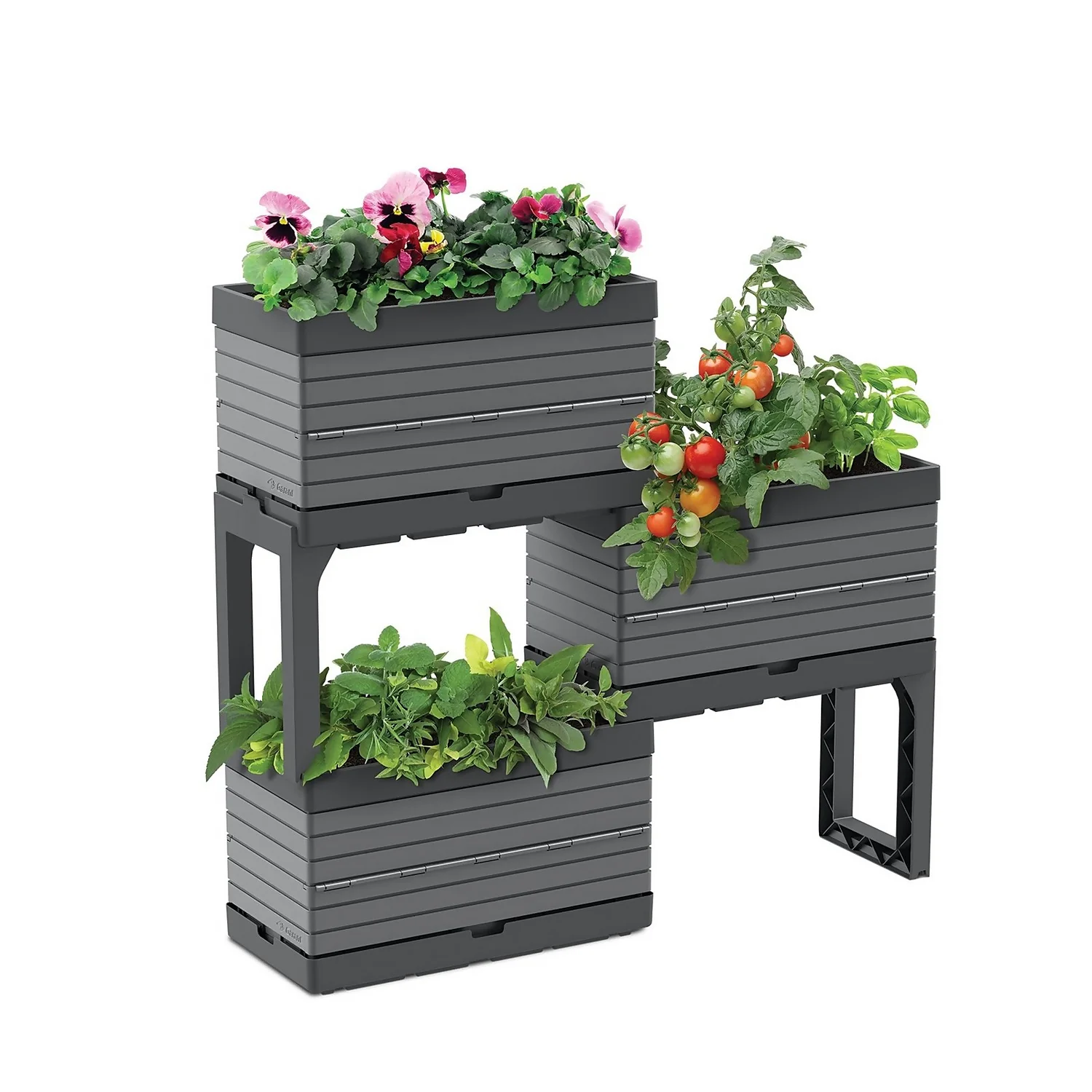 Modular Planter Set - Grey 3 Modular Planter Set - Grey