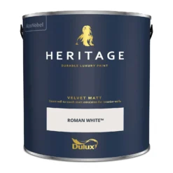 Dulux Heritage Matt Emulsion Paint Roman White - 2.5L -Home Style Shop 12881985 2784843785432153