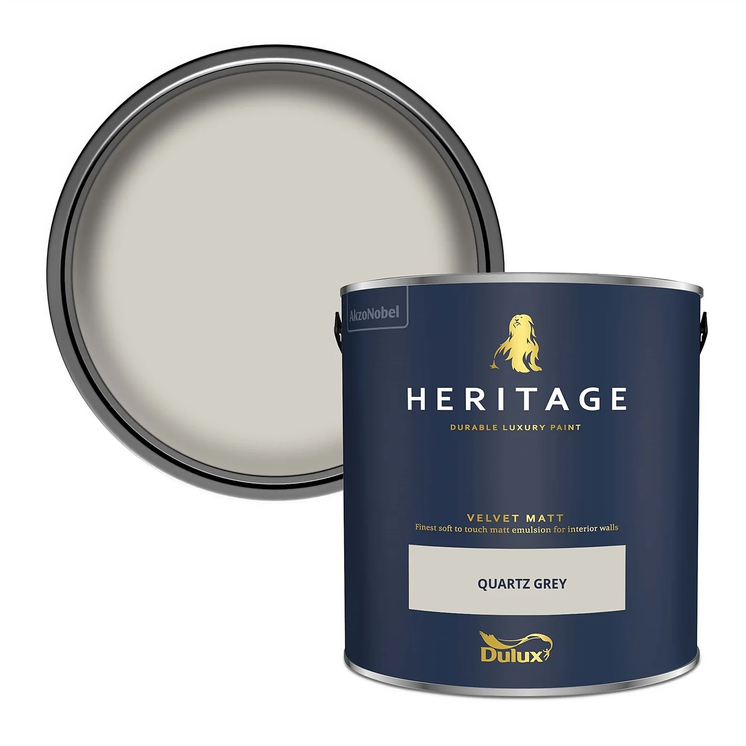 Dulux Heritage Matt Emulsion Paint Quartz Grey - 2.5L 3 Dulux Heritage Matt Emulsion Paint Quartz Grey - 2.5L