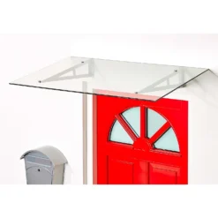 None Rebecca 1200X700 Silver/Glass Door Canopy