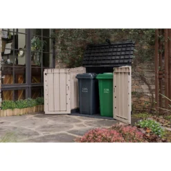 Keter Store It Out Midi Outdoor Garden Storage Shed 880L - Beige/Brown -Home Style Shop 12885761 1654898752549113