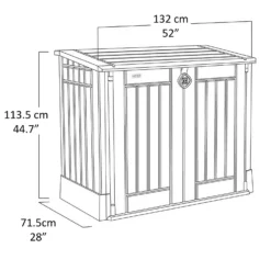 Keter Store It Out Midi Outdoor Garden Storage Shed 880L - Beige/Brown -Home Style Shop 12885761 1744898752660647