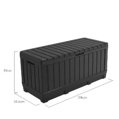 Keter Kentwood Outdoor Garden Storage Box 350L - Graphite -Home Style Shop 12885762 1494899008656236