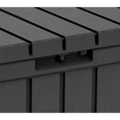 Keter Kentwood Outdoor Garden Storage Box 350L - Graphite -Home Style Shop 12885762 7534899008598270