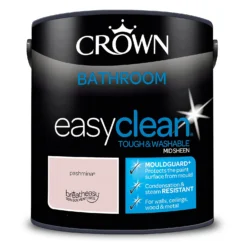 Crown Easyclean® Mouldguard+ Bathroom Mid Sheen Washable Multi Surface Paint Pashmina® - 2.5L -Home Style Shop 12886768 1204853415940380