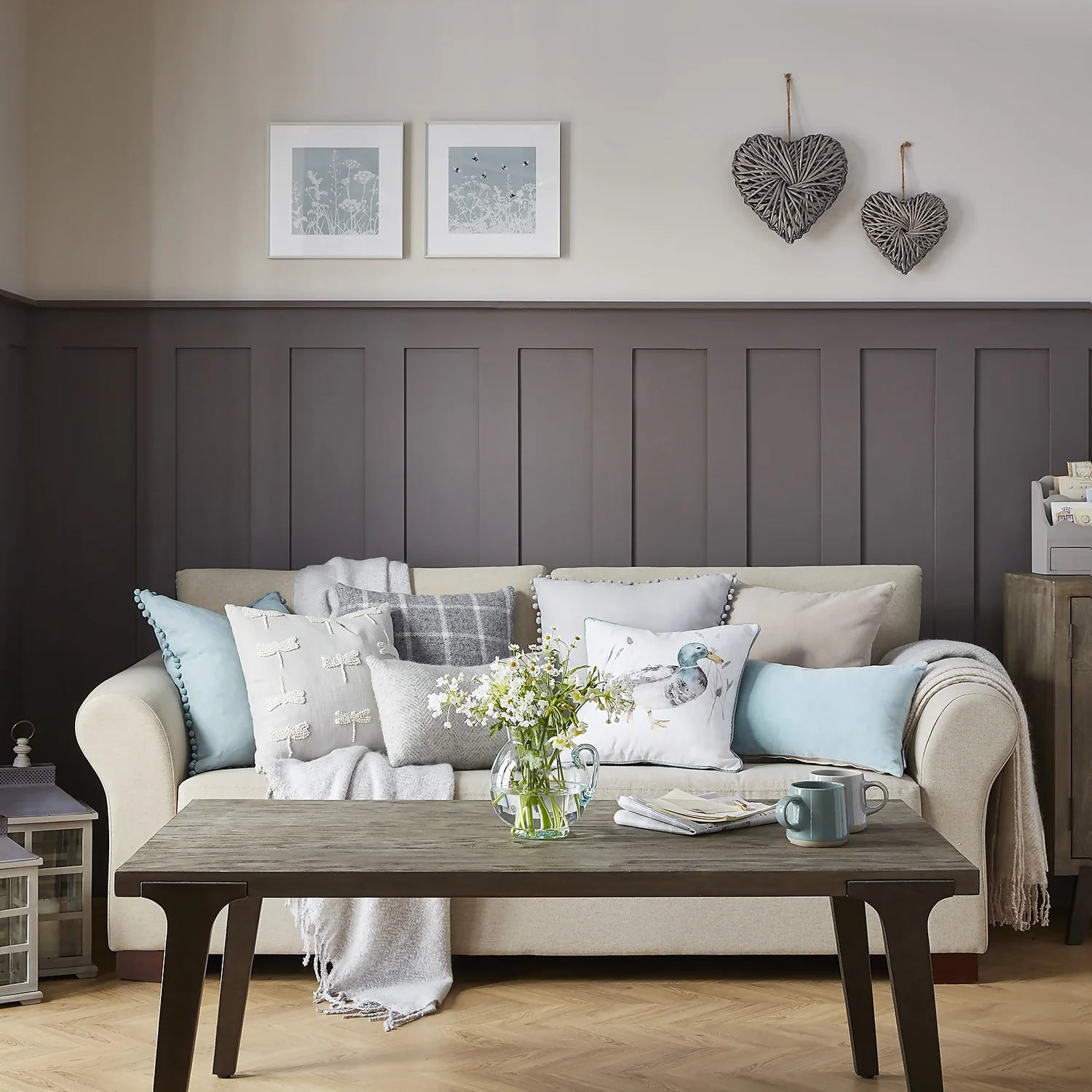 Country Living Duck Print Cushion - 43x43cm 4 Country Living Duck Print Cushion - 43x43cm - Image 2