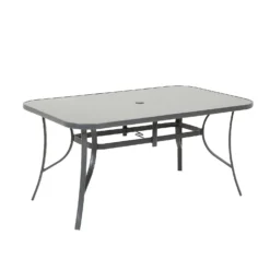 Rowly 6 Seater Garden Dining Set With Parasol -Home Style Shop 12887808 5744843690412079