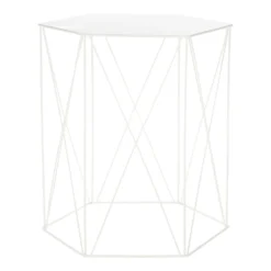 Hex Side Table Set Of 2 White -Home Style Shop 12888151 2074947208480038