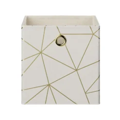 Clever Cube Velvet Geometric Insert - Cream & Gold -Home Style Shop 12932955 1184887877001679