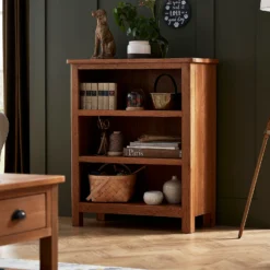 Norbury Low Bookcase - Oak -Home Style Shop 12940841 4144889224070061