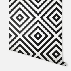 Arthouse Geometric Diamond Mono Wallpaper -Home Style Shop 12961407 4664856733432966