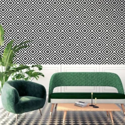 Arthouse Geometric Diamond Mono Wallpaper -Home Style Shop 12961407 6054856733295824