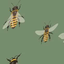 Curver Stockholm Bees Deco Storage Box - Green - 22L -Home Style Shop 13169626 1514898511842148