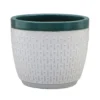 House Beautiful 2 Tone Teal Rim Egg Pot - 25cm -Home Style Shop 13188804 1634933184082255