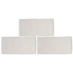 Country Living Artisan Antique White Ceramic Wall Tile 75 X 150mm - 0.5sqm Pack -Home Style Shop 13220552 1874916402956581