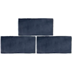 Country Living Artisan French Navy Ceramic Wall Tile 75 X 150mm - 0.5sqm Pack -Home Style Shop 13220556 1754916404186521