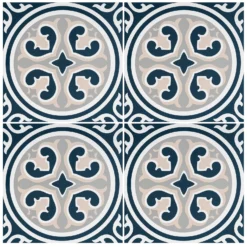 Fiore Vintage Floral Porcelain Wall & Floor Tile 200 X 200mm - 0.52sqm Pack -Home Style Shop 13220600 2754916348675046