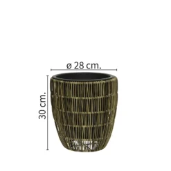 Kate Round Rattan Planter - Medium -Home Style Shop 13222499 8384934511132339
