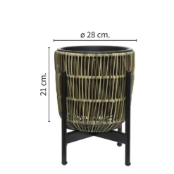 Kate Round Rattan Planter With Legs - Medium -Home Style Shop 13222505 2824934510949729