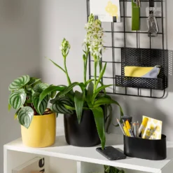 Yellow Solare Plant Pot - 18cm -Home Style Shop 13432905 3824914561556098