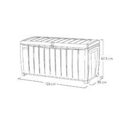 Keter Ace Outdoor Garden Storage Box 124 X 55 X 62.5 Cm - Grey And Black 19 Keter Ace Outdoor Garden Storage Box 124 X 55 X 62.5 Cm - Grey And Black -Home Style Shop 13432924 1804947994784994