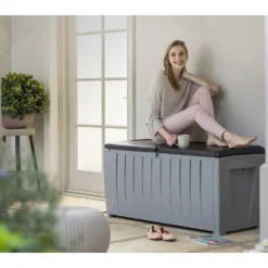Keter Ace Outdoor Garden Storage Box 124 X 55 X 62.5 Cm - Grey And Black 14 Keter Ace Outdoor Garden Storage Box 124 X 55 X 62.5 Cm - Grey And Black -Home Style Shop 13432924 6224947994590372