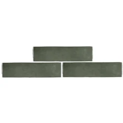 Country Living Artisan Moss Green Ceramic Wall Tile 75 X 300mm - 0.5sqm Pack -Home Style Shop 13433220 1824916414534970