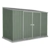Absco 10 X 5ft Space Saver Metal Pent Shed - Green -Home Style Shop 13440844 1314929185358951