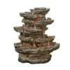 Stylish Fountain Red Rock Springs Water Feature With LEDs -Home Style Shop 13846066 8464962027767583