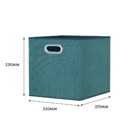 Clever Cube Fabric Insert - Set Of 2 - Jade Green -Home Style Shop 13911395 1334981913069685
