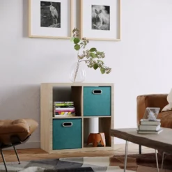 Clever Cube Fabric Insert - Set Of 2 - Jade Green -Home Style Shop 13911395 6034981912875342