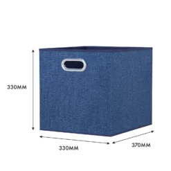 Clever Cube Fabric Insert - Set Of 2 - Steel Blue -Home Style Shop 13911397 2654981913057490