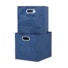 Clever Cube Fabric Insert - Set Of 2 - Steel Blue -Home Style Shop 13911397 4204981912809495
