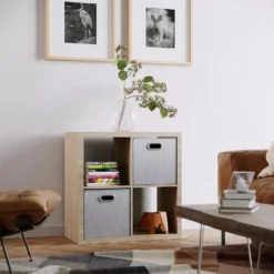 Clever Cube Fabric Insert - Set Of 2 - Woven Silver -Home Style Shop 13911399 1194981913214882