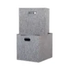Clever Cube Fabric Insert - Set Of 2 - Woven Silver -Home Style Shop 13911399 1914981913156061