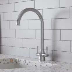 Leonie Twin Lever Tap - Chrome -Home Style Shop 13929188 1474998572076039