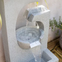 Stylish Fountain Ango Falls Garden Water Feature With LEDs -Home Style Shop 13947169 1755005844359029