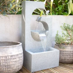 Stylish Fountain Ango Falls Garden Water Feature With LEDs -Home Style Shop 13947169 4305005844444559