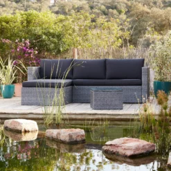 Alexandria Rattan Effect Garden Corner Sofa Set - Ash Grey 12 Alexandria Rattan Effect Garden Corner Sofa Set - Ash Grey -Home Style Shop 13971225 1355022704388195