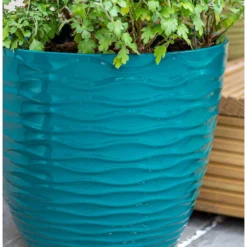 Wave Pot Teal - 33cm -Home Style Shop 13973618 7925011239947874