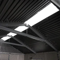 Lifetime 7x7ft Outdoor Storage Shed - Rough-Cut Grey -Home Style Shop 13997403 1605000055011244